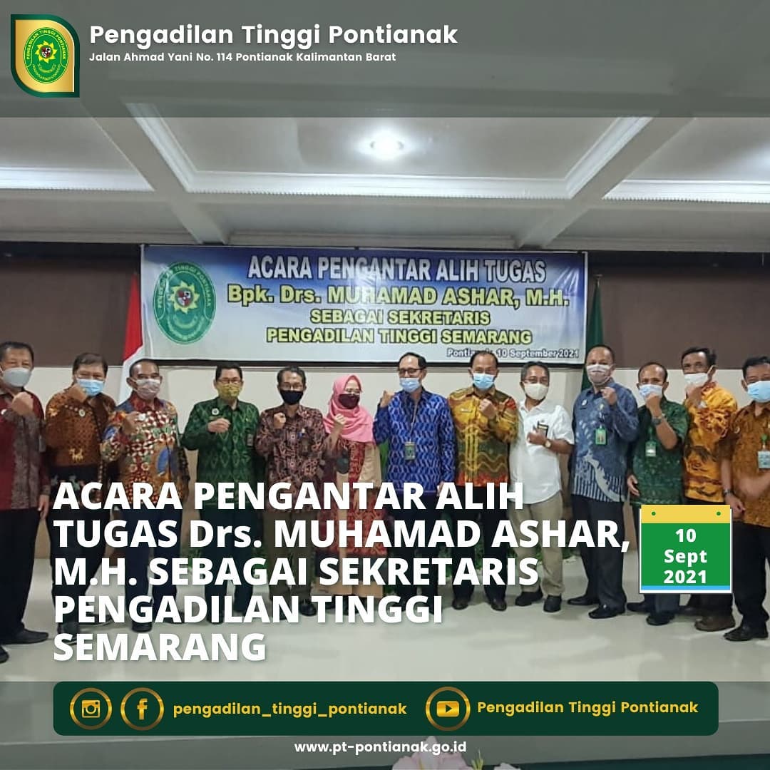 Acara Pengantar Alih Tugas Bapak Drs. MUHAMAD ASHAR, M.H. Sebagai ...